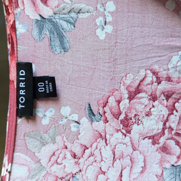 Torrid Pink Stretch Challis Surplice Blouse - Picture 7 of 8